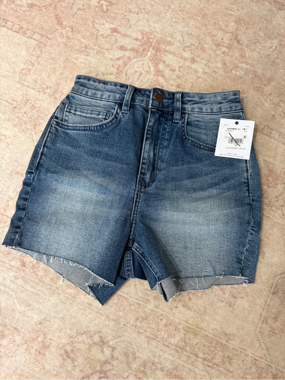 O'Neill Women's Blue Washed Denim Cutoff Shorts (NWT)